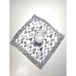 Lullaby Lane Zebra Lovey Rattle Security Blanket Plush Toy 11 Inch